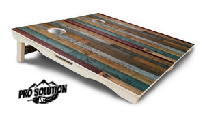Metallic Wood Planks Cornhole Boards - Pro Solution Lite Series by Cornhole Solutions, custom cornhole board detail photo 4
