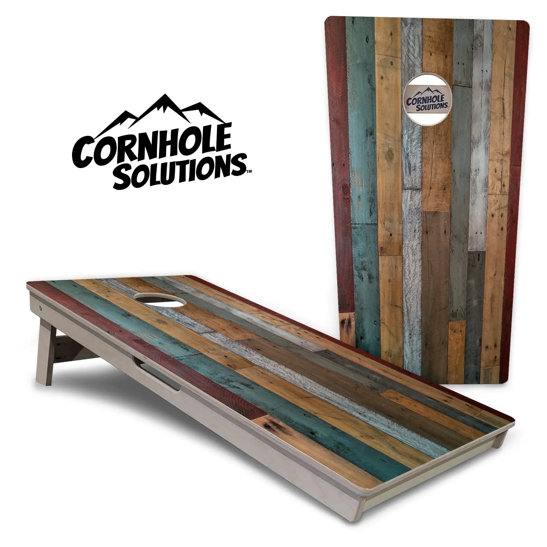 Metallic Wood Planks Cornhole Boards - Professional Tournament Series Cornhole Solutions