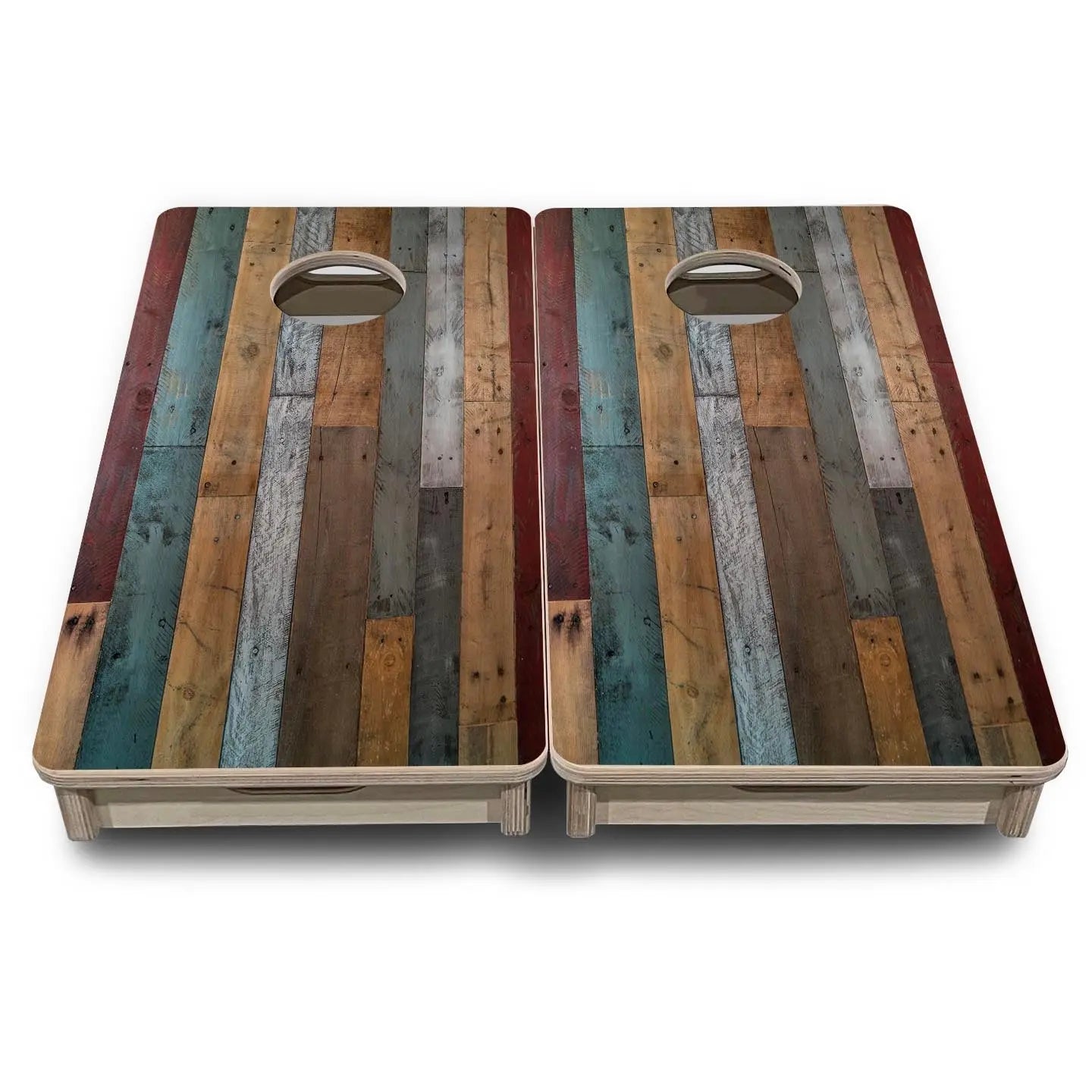 Metallic Wood Planks - Mini or Vacation Size Cornhole Boards Cornhole Solutions