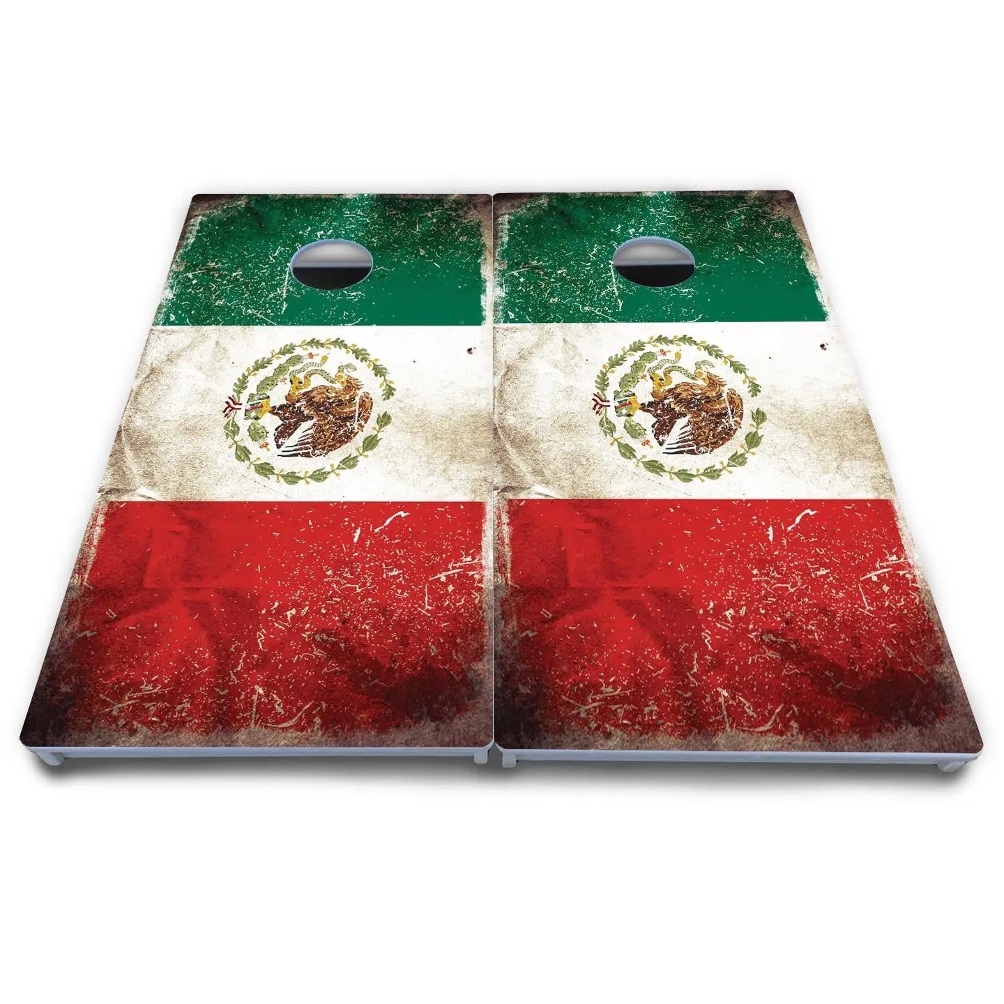 Mexico Flag Cornhole Boards - All Weather Series by Cornhole Solutions, custom cornhole board detail photo 4