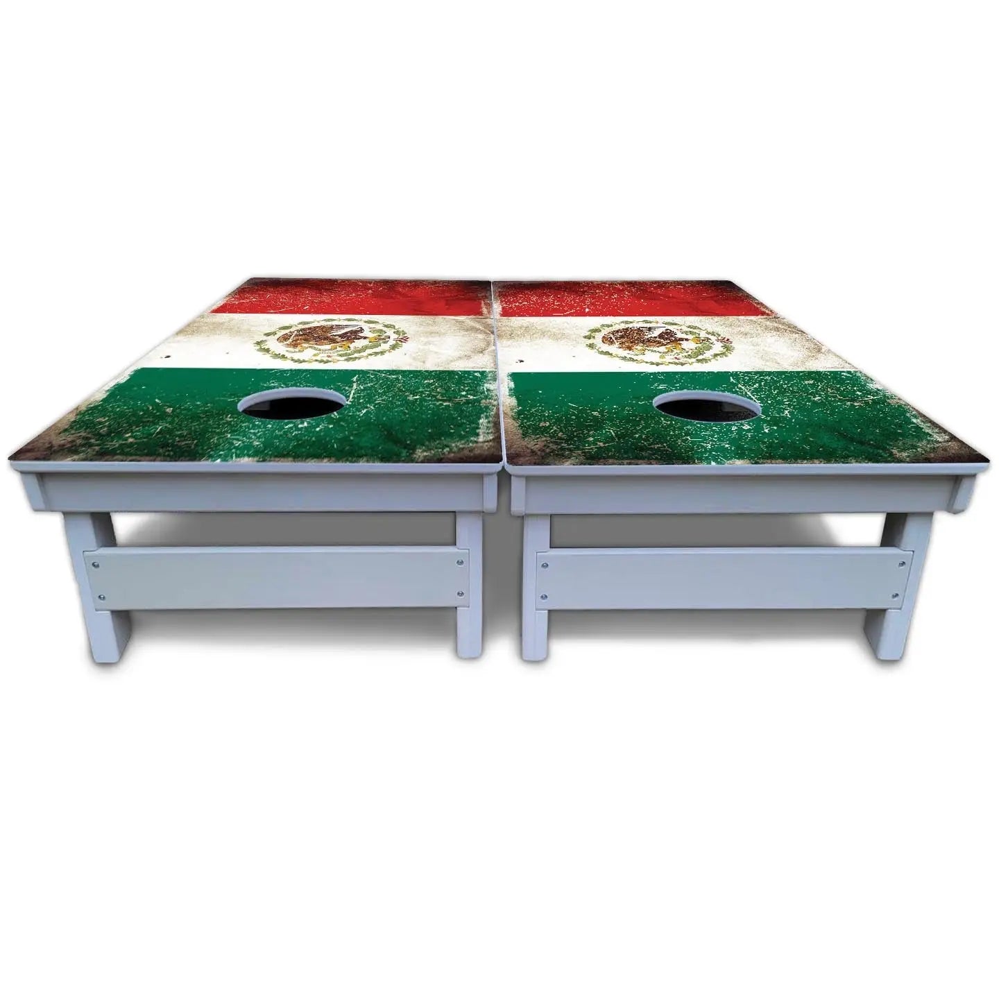 Mexico Flag Cornhole Boards - All Weather Series by Cornhole Solutions, custom cornhole board detail photo 5