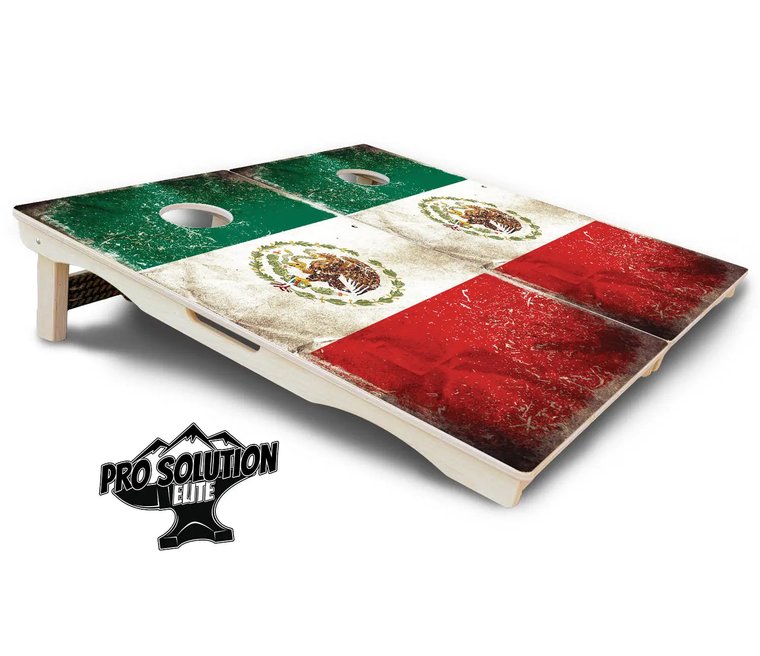 Mexico Flag Cornhole Boards - Pro Solution Elite Series by Cornhole Solutions, custom cornhole board detail photo 5