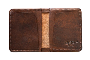 Miles Wallet - Cognac Nemesis Leather by Loyal Stricklin, handmade leather goods main product photo