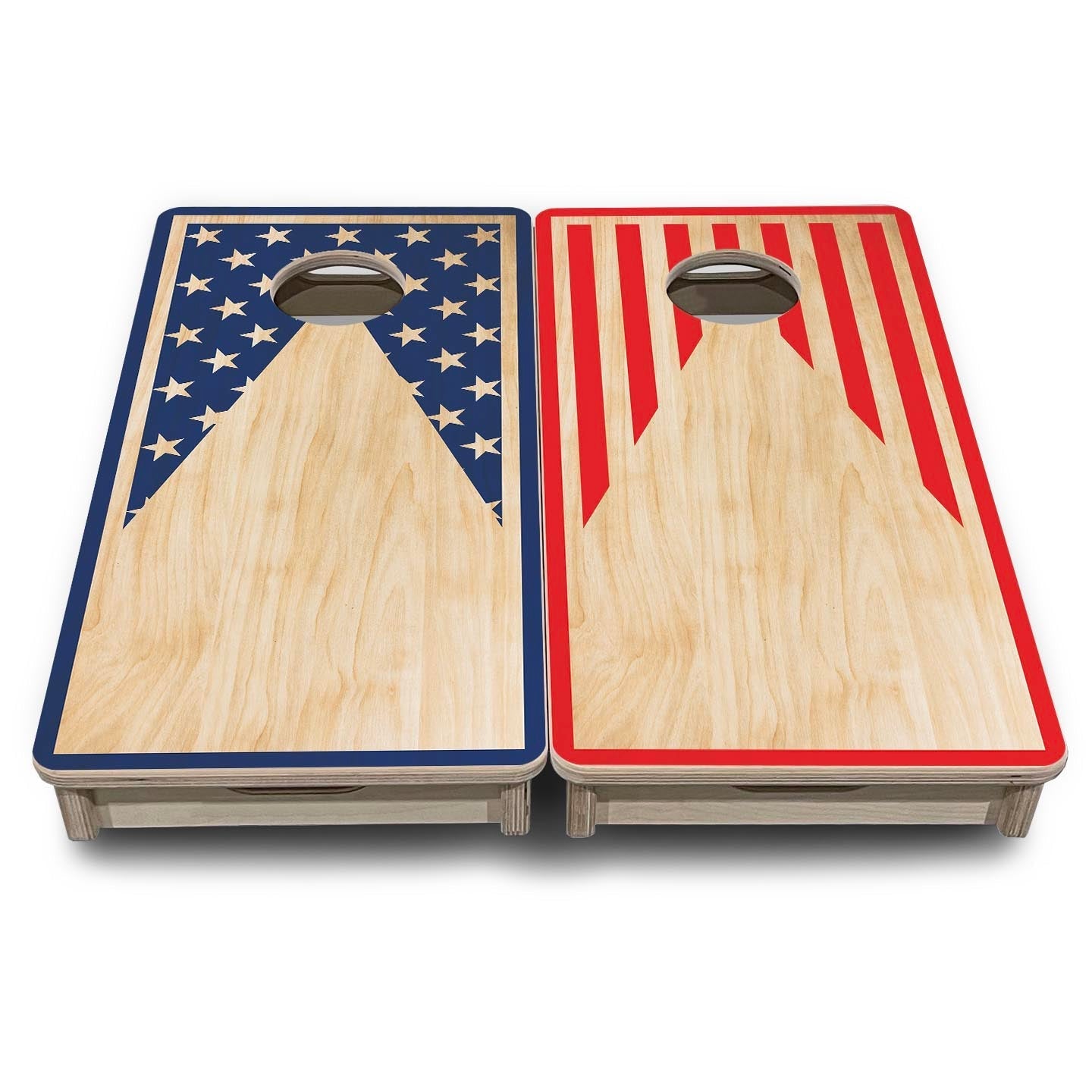 Stars & Stripes Keyhole - Mini or Vacation Size Cornhole Boards Cornhole Solutions
