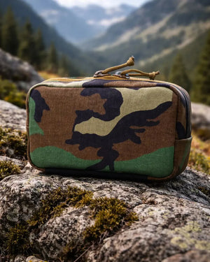 Minimalist Woodland Fanny Pack by Recycled Firefighter, handmade leather goods detail photo 3