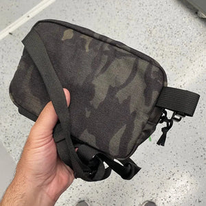 Minimalist Woodland Fanny Pack by Recycled Firefighter, handmade leather goods detail photo 4