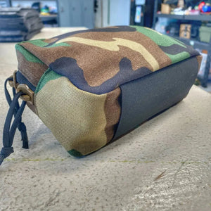 Minimalist Woodland Fanny Pack by Recycled Firefighter, handmade leather goods detail photo 9
