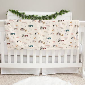 Friendly Farm Personalized Minky Baby Blanket by AGreatBaby — view 4 of 4