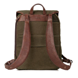 Campaign Waxed Canvas Backpack by Mission Mercantile Leather Goods, handmade leather goods detail photo 22