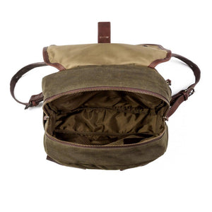 Campaign Waxed Canvas Backpack by Mission Mercantile Leather Goods, handmade leather goods detail photo 23