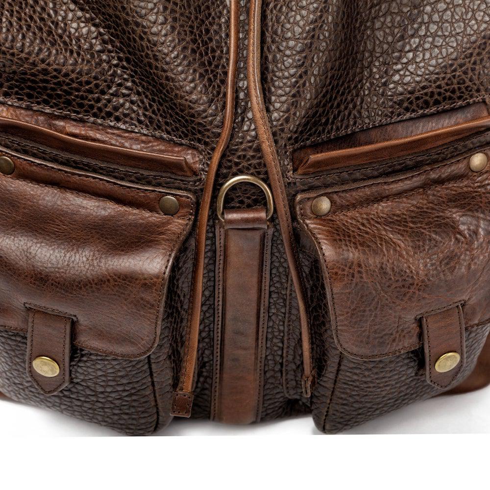 Theodore leather laptop backpack detail image 12