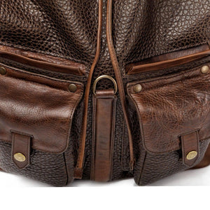 Theodore leather laptop backpack detail image 12