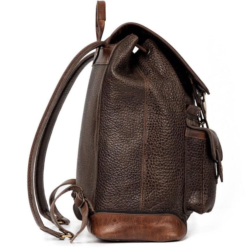 Theodore full-grain leather laptop backpack detail image 7