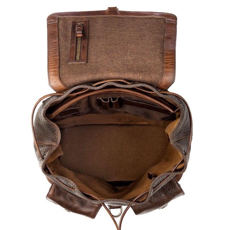 Theodore full-grain leather laptop backpack detail image 9