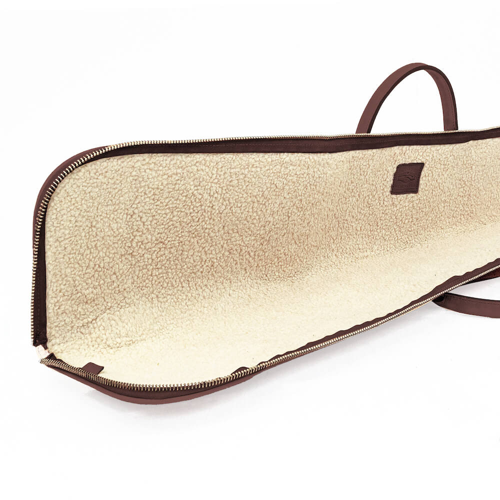 White Wing Leather Hunting Shotgun Case by Mission Mercantile Leather Goods, handmade leather goods detail photo 8