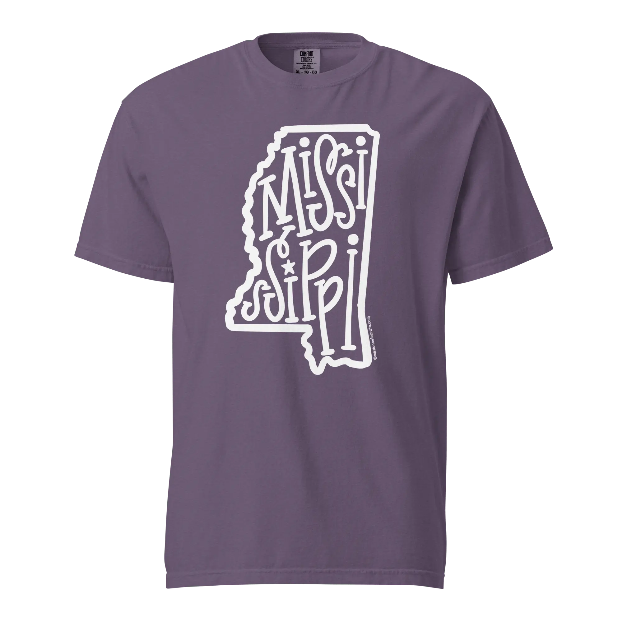 Mississippi State Pride T-Shirt: Handlettered Design by Leslie Gonce, Comfort Colors Tee