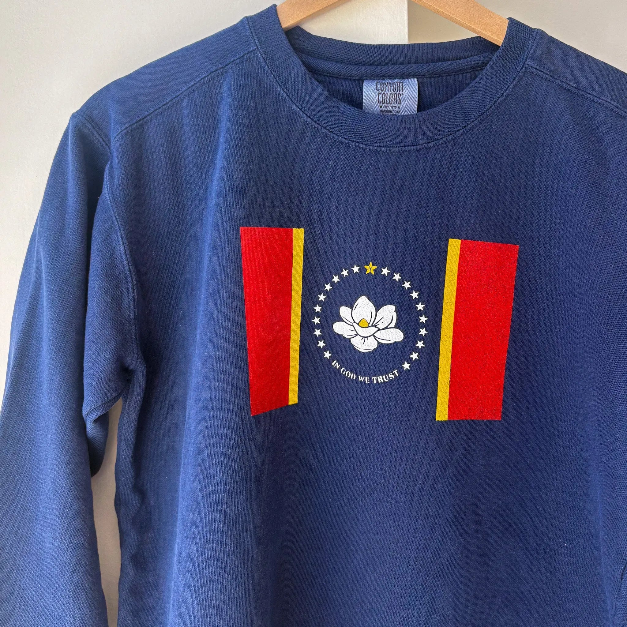Mississippi Flag Sweatshirt Crooked Letter