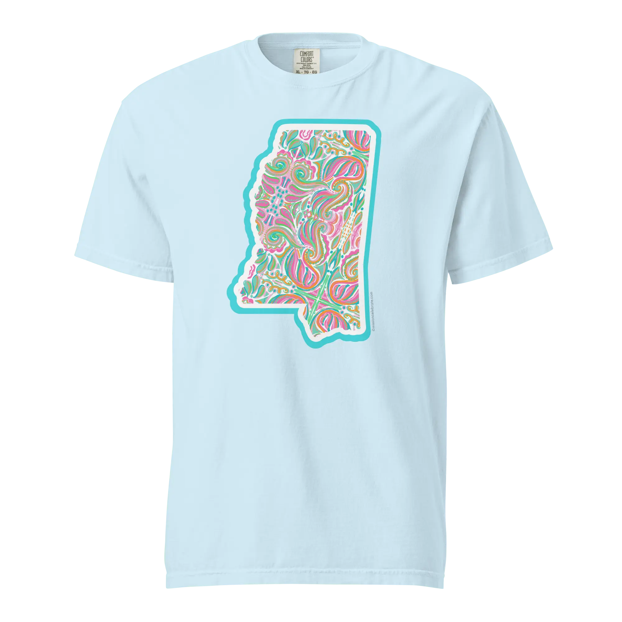 Mississippi State Pride T-Shirt: Abstract Art by Leslie Gonce at Main Street Collective