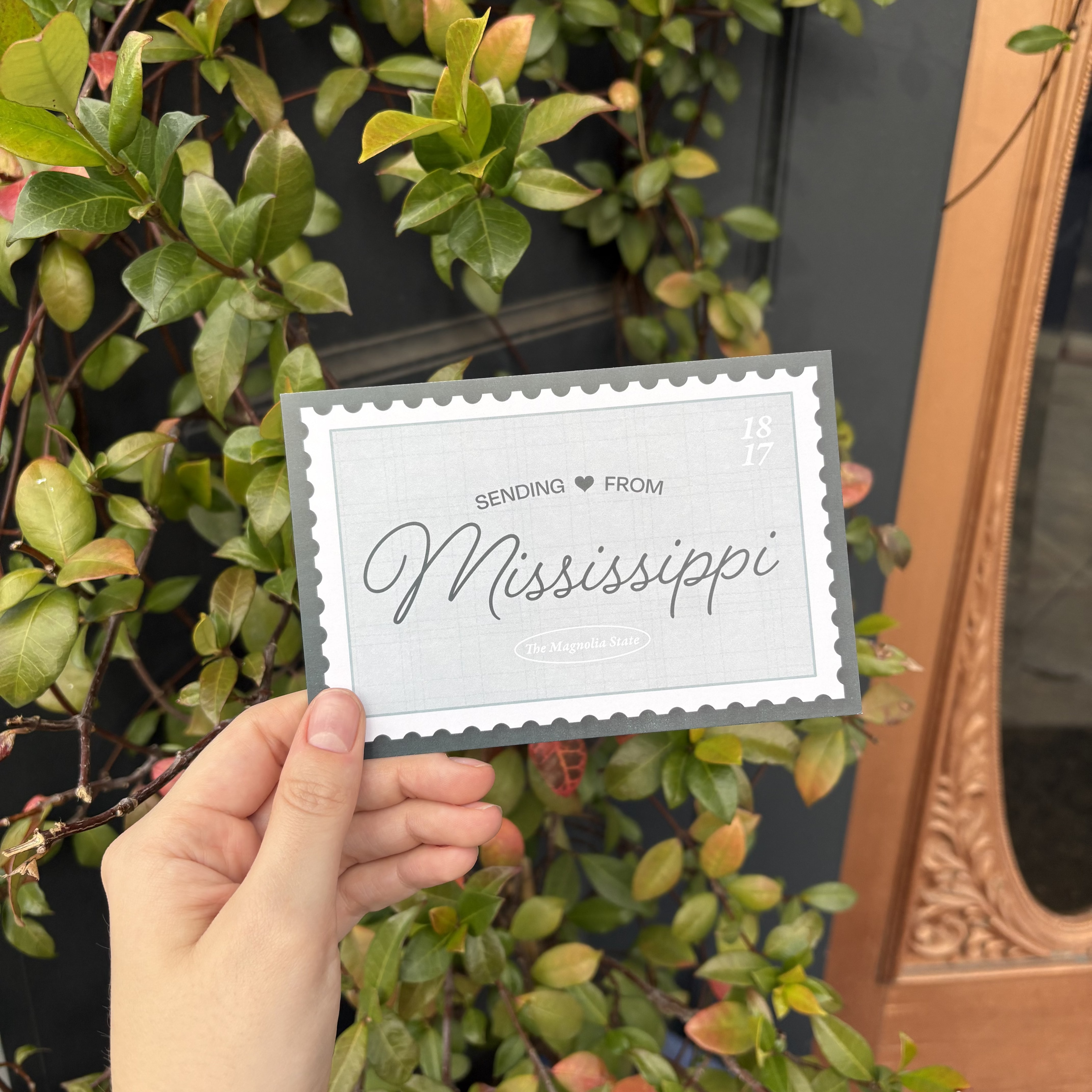 Mississippi Postcard Crooked Letter