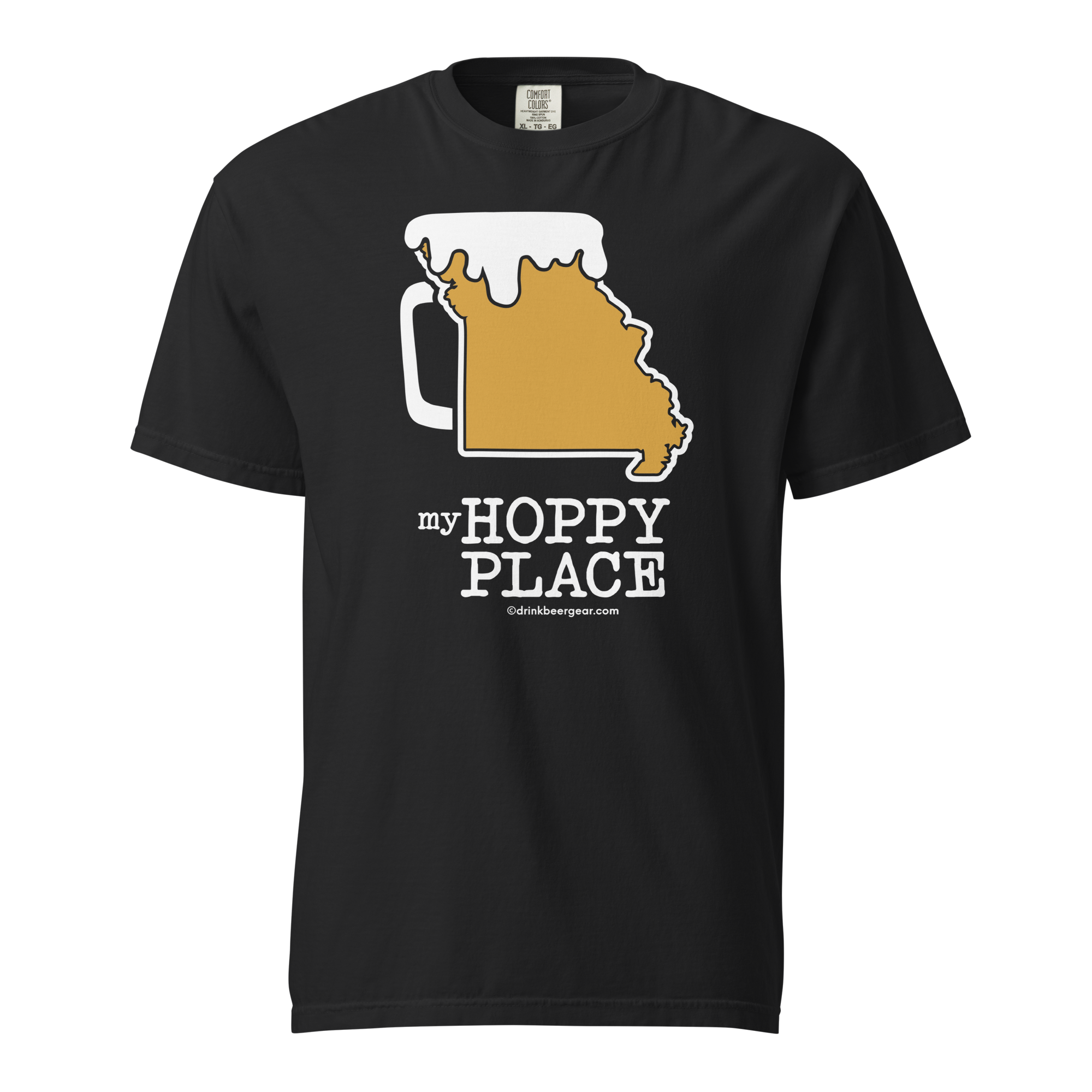 Missouri Beer Mug Tee - My Hoppy Place - COMFORT COLORS BRAND TEE Drink Beer Gear