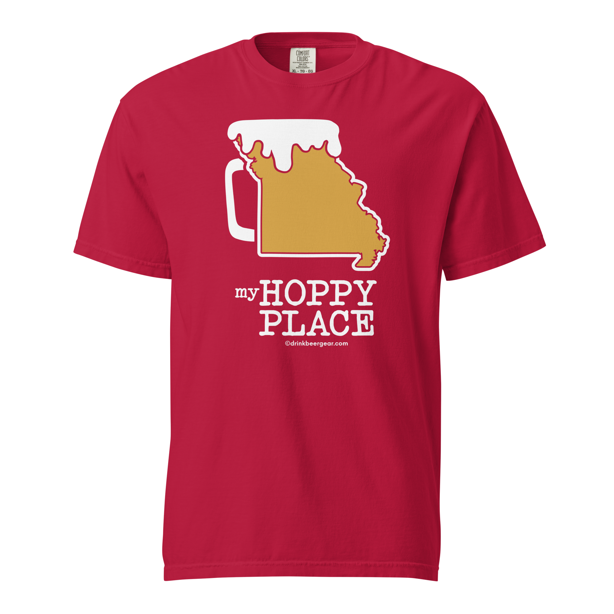 Missouri Beer Mug Tee - My Hoppy Place - COMFORT COLORS BRAND TEE Drink Beer Gear
