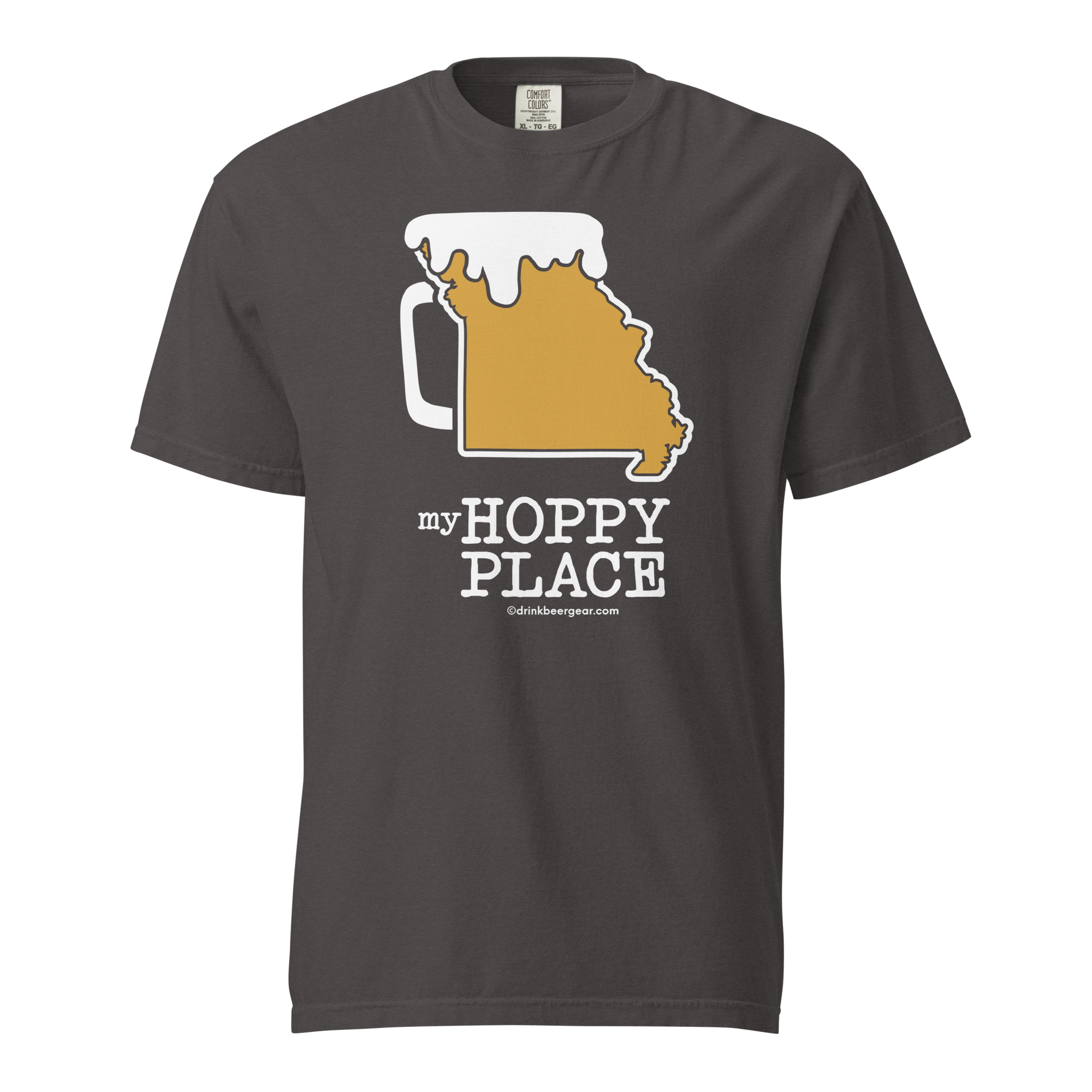 Missouri Beer Mug Tee - My Hoppy Place - COMFORT COLORS BRAND TEE Drink Beer Gear