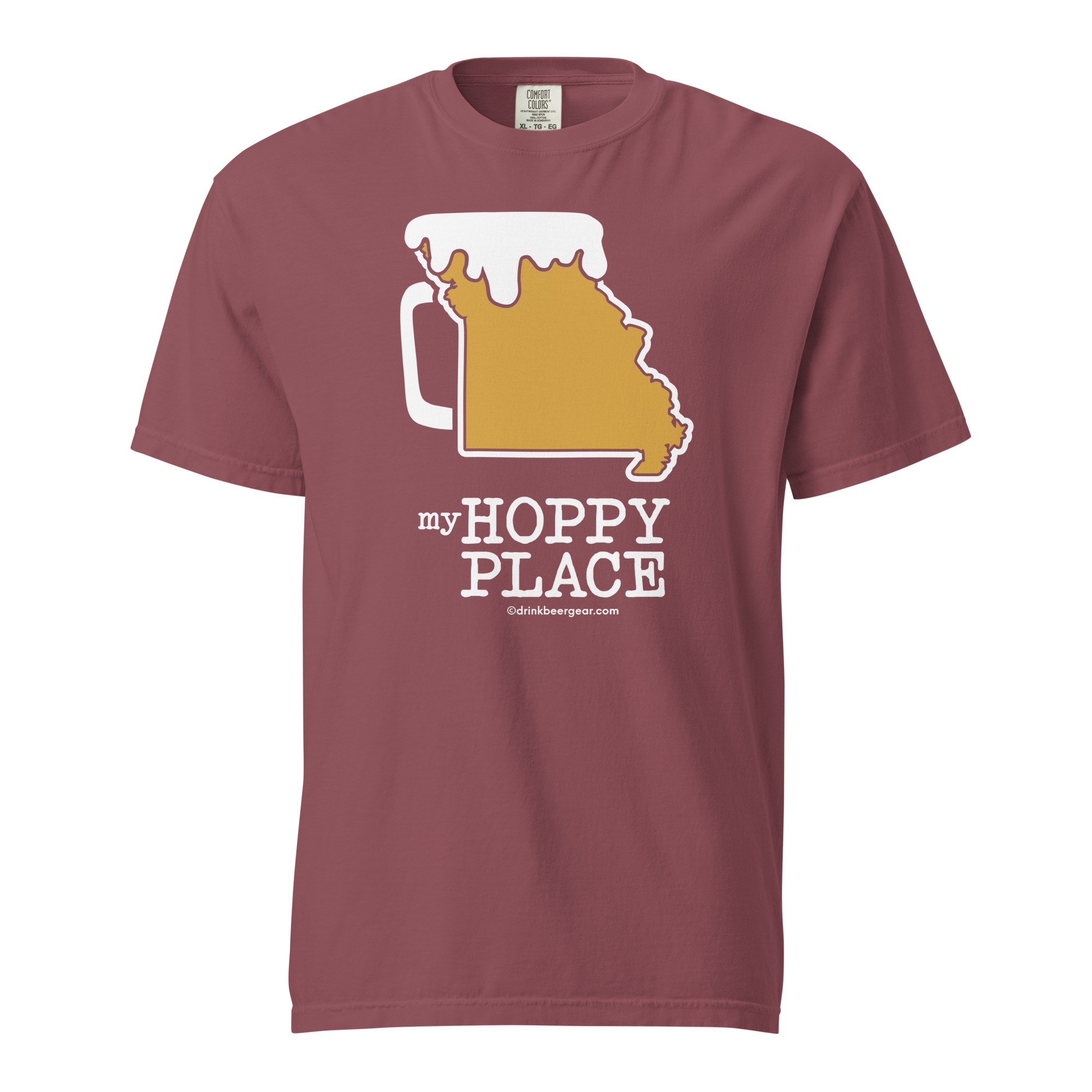 Missouri Beer Mug Tee - My Hoppy Place - COMFORT COLORS BRAND TEE Drink Beer Gear