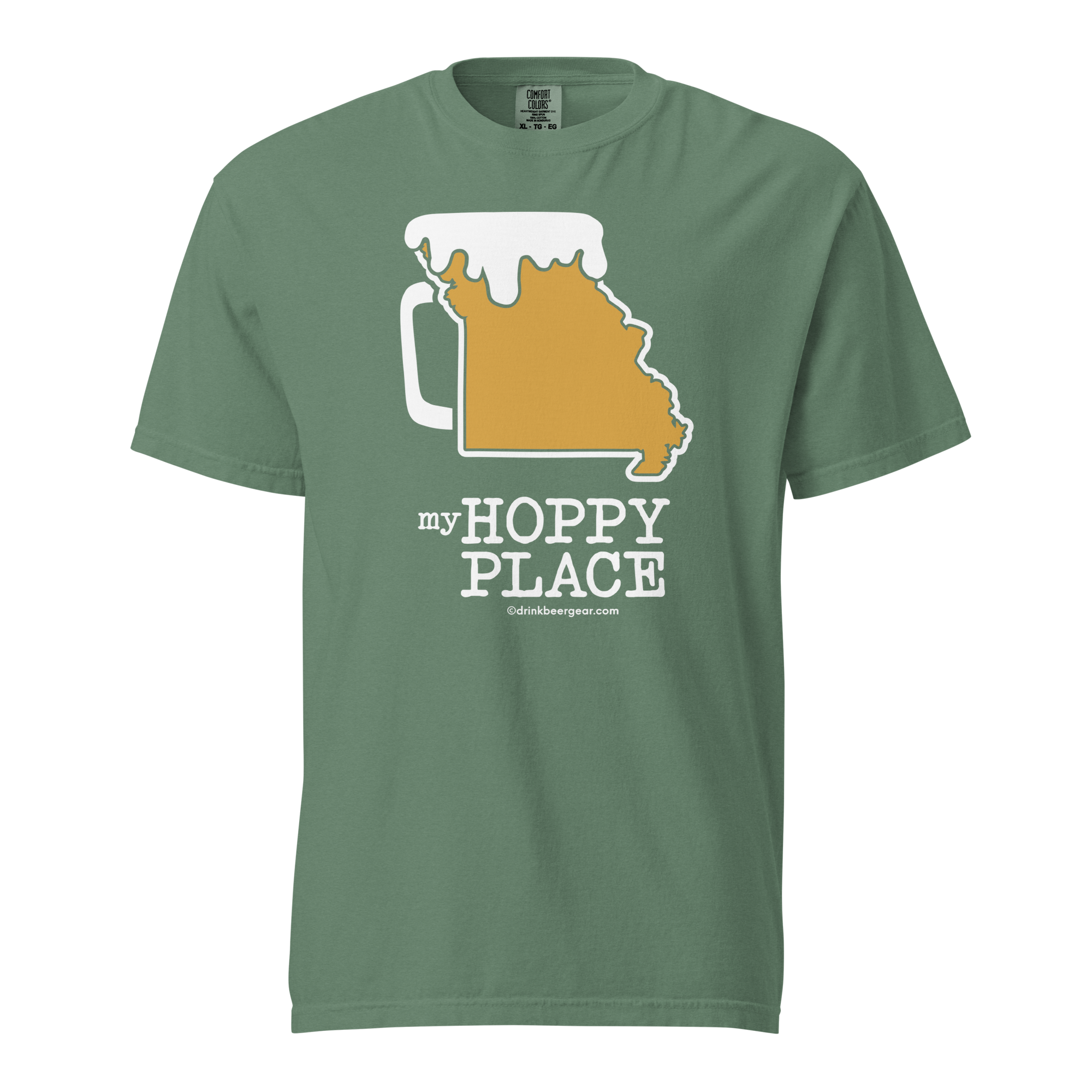 Missouri Beer Mug Tee - My Hoppy Place - COMFORT COLORS BRAND TEE Drink Beer Gear