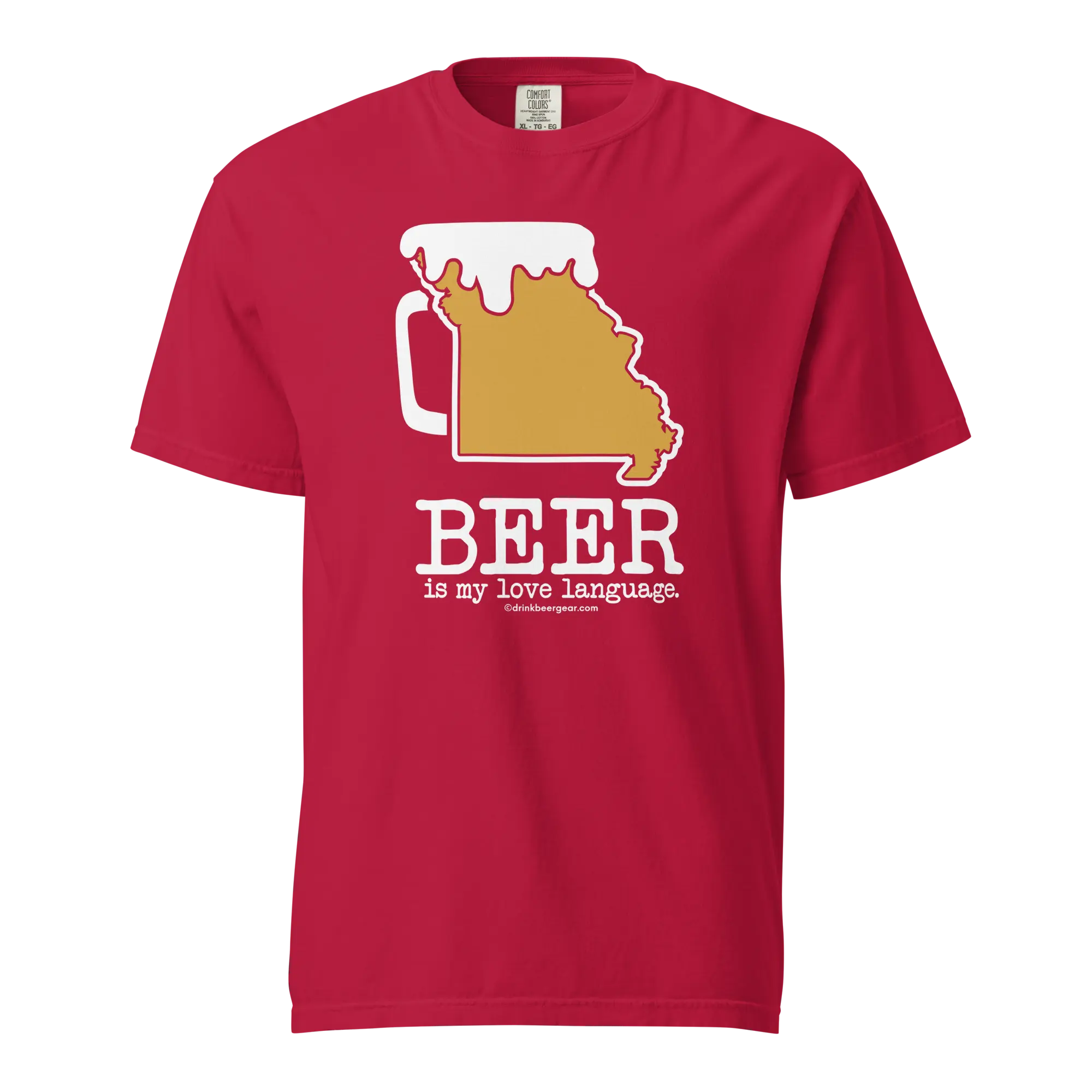 Missouri Beer Mug Tee – Beer Is My Love Language. - COMFORT COLORS BRAND TEE Drink Beer Gear