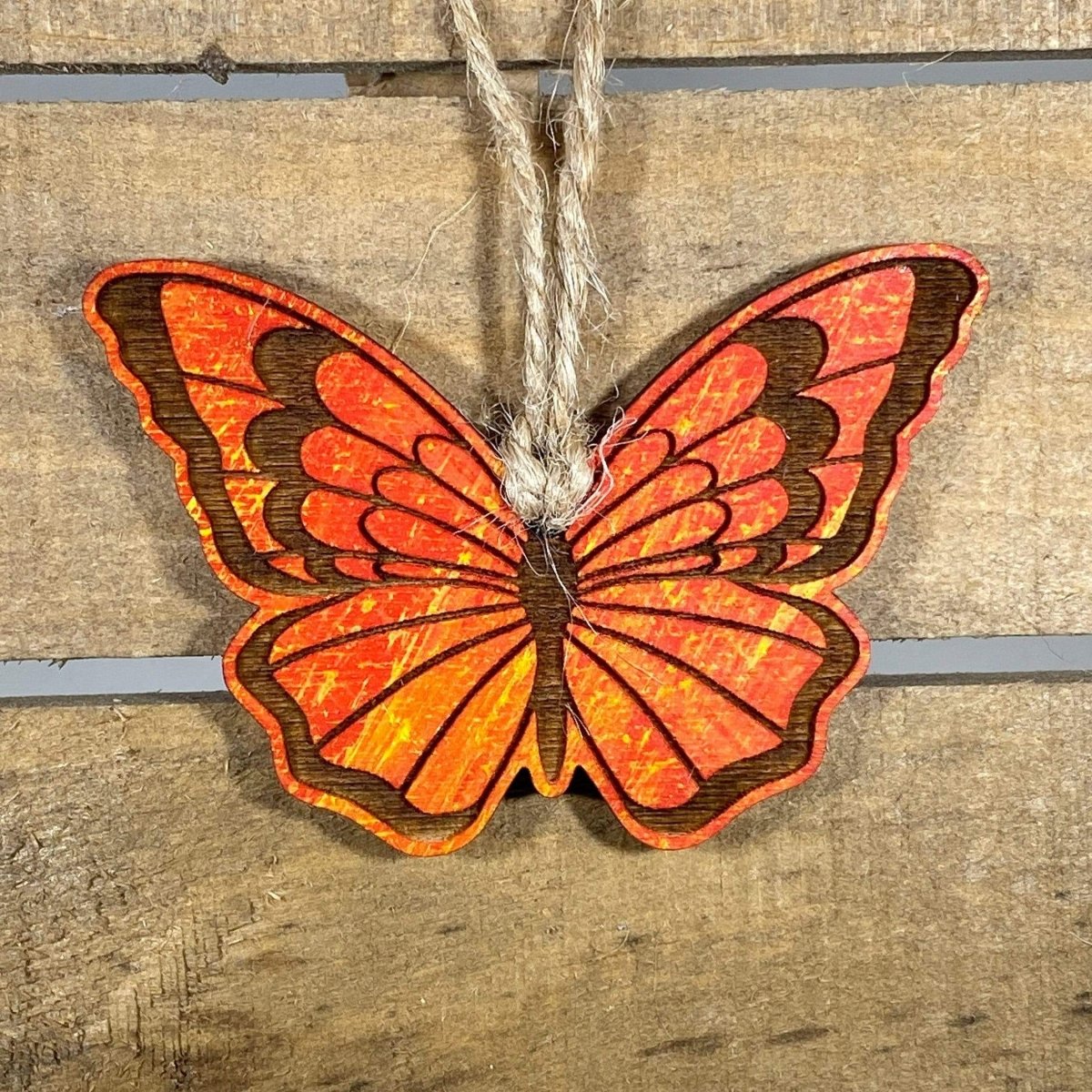 Monarch Butterfly Wooden Christmas Ornament | Nature Holiday Decor
