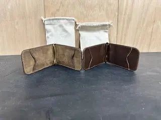 Money Clip Wallets by Kw Leatherworks, handmade leather goods detail photo 5