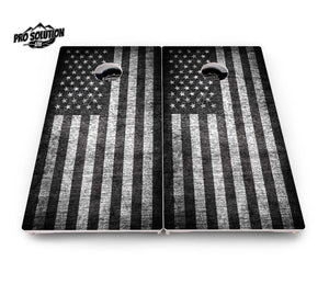 Monochrome Flag Cornhole Boards - Pro Solution Lite Series by Cornhole Solutions, custom cornhole board detail photo 4