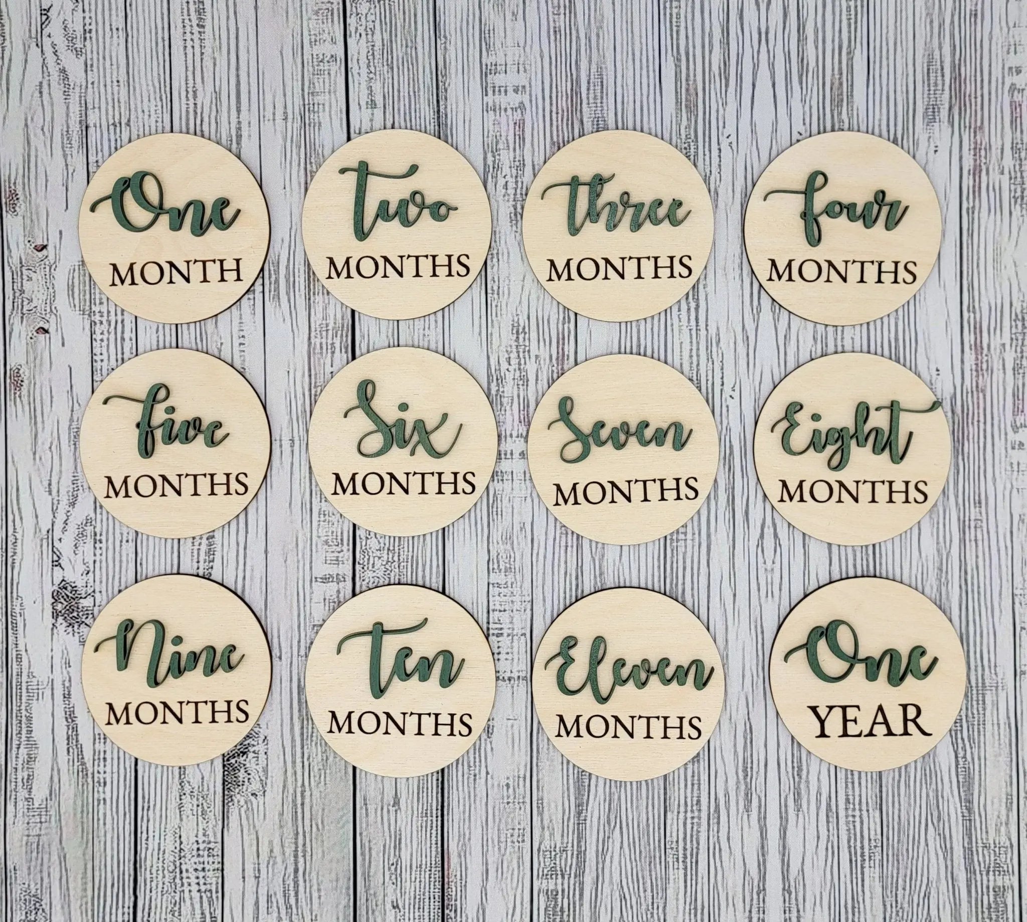 Monthly Wooden Milestone Photo Prop by EverLee Creations, Southern home decor main product photo