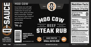 Moo Cow Steak Rub by Q Sauce, Southern food gift detail photo 2