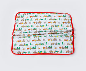 Moo-y Christmas Organic Cotton Christmas Baby Blanket by Nola Tawk, children's boutique clothing main product photo