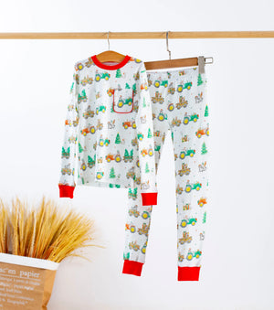 Moo-y Christmas Organic Cotton Christmas Kids Pajamas Nola Tawk