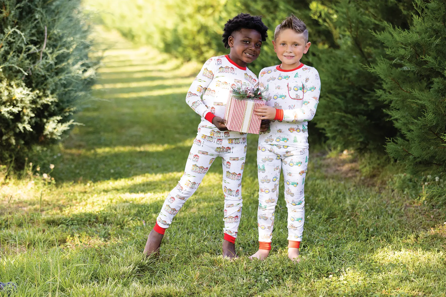 Moo-y Christmas Organic Cotton Christmas Kids Pajamas Nola Tawk