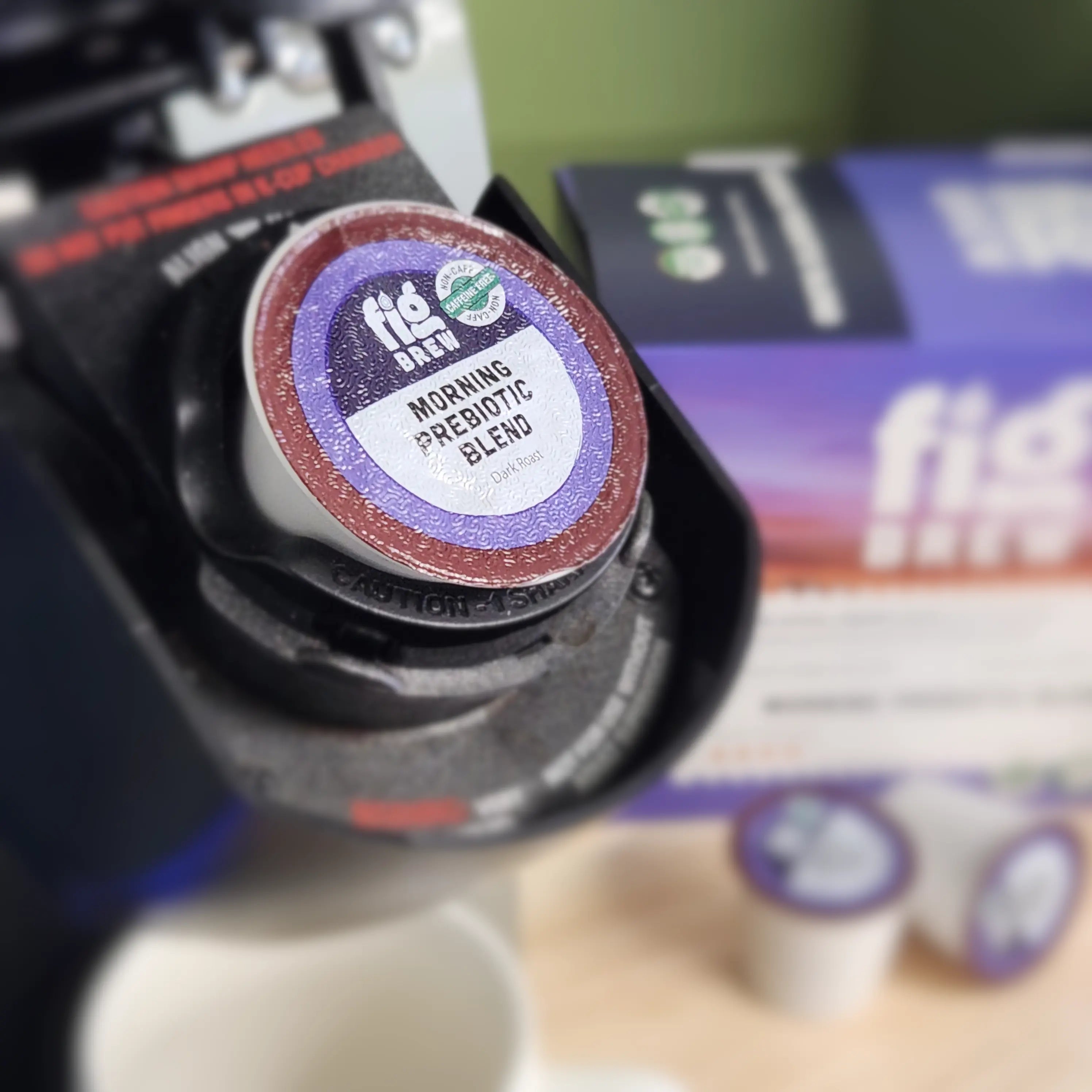 FigBrew Morning Prebiotic Blend single use coffee alternative pods