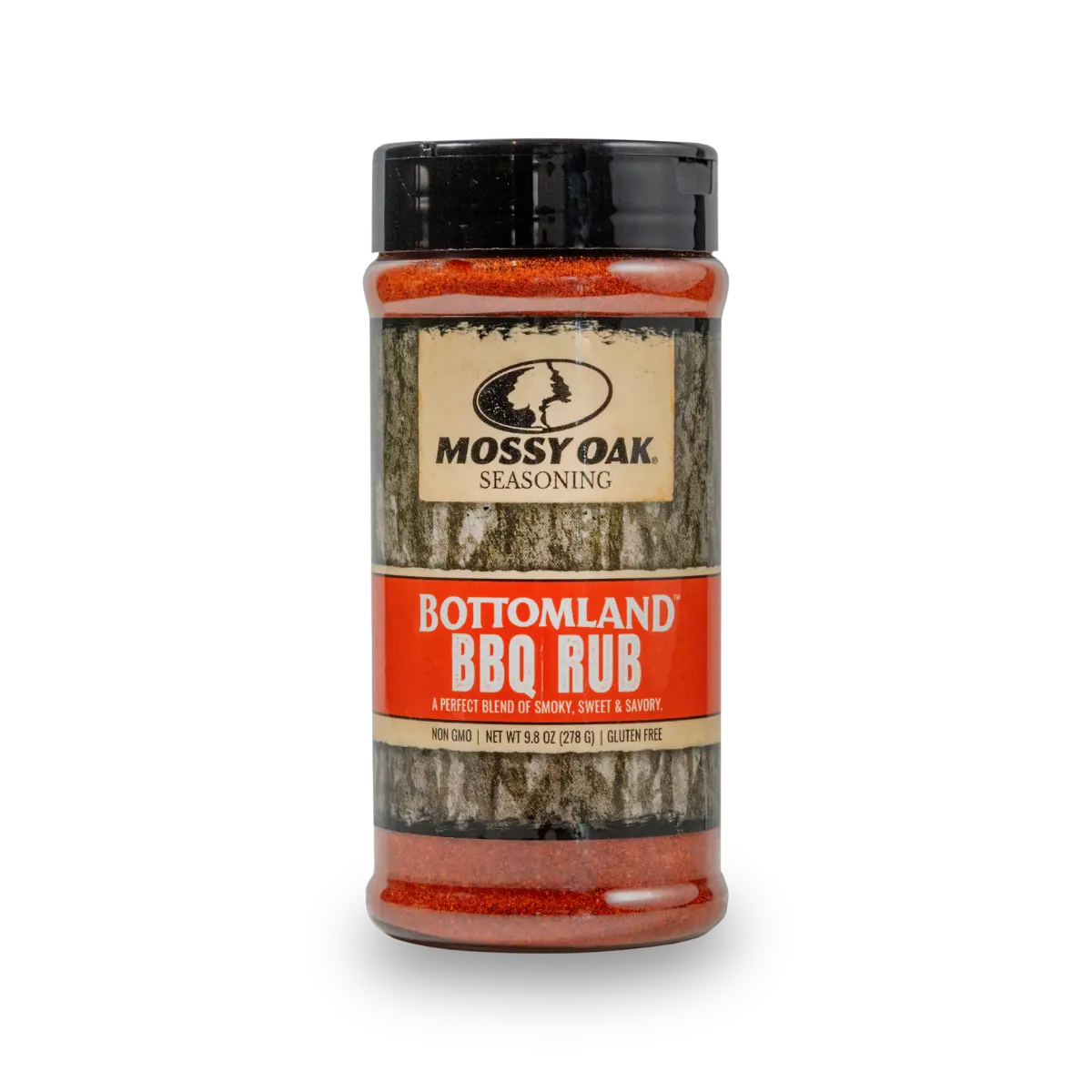 Mossy Oak Seasoning - Bottomland BBQ Rub by Bourbon Barrel Foods, Southern food gift main product photo