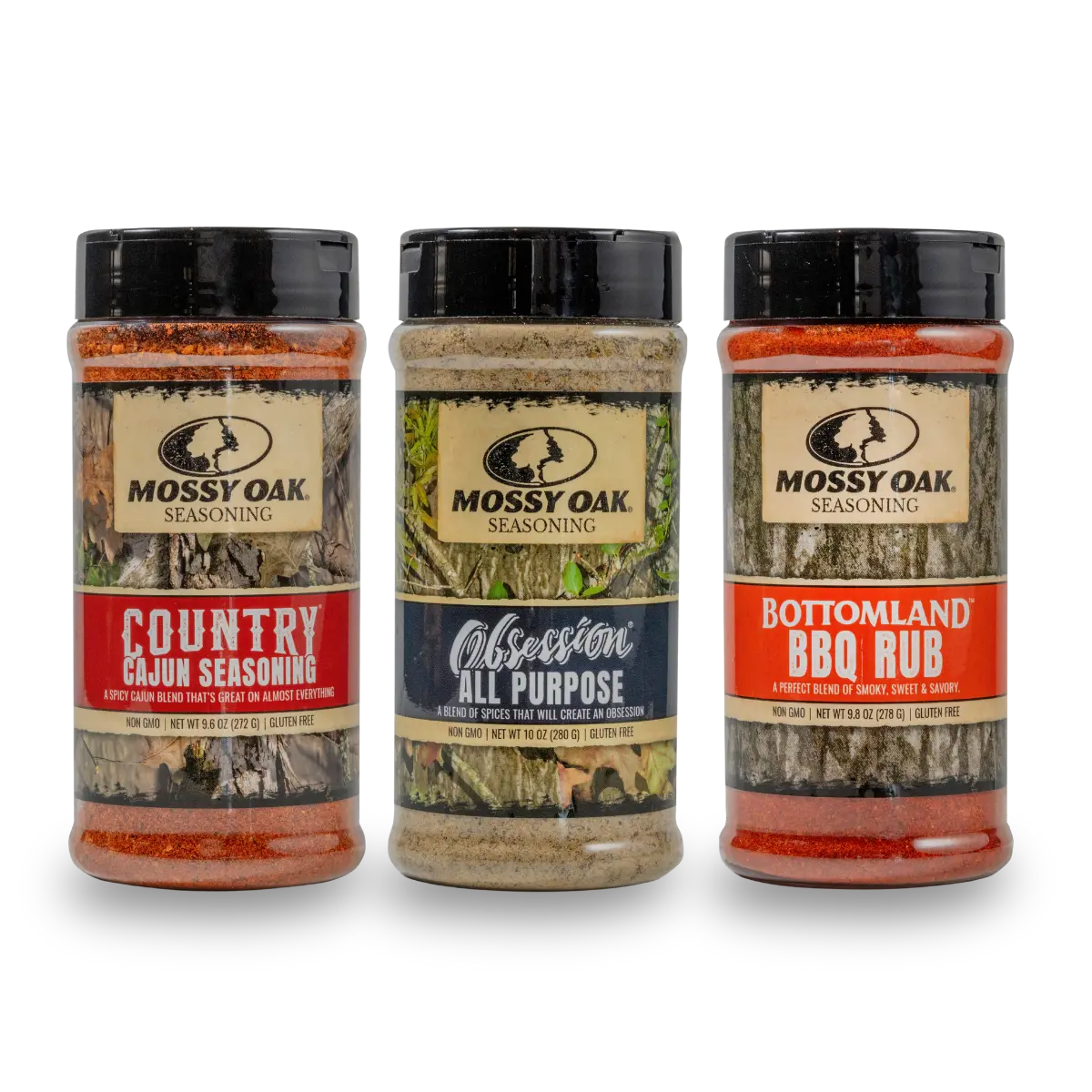 Mossy Oak Seasoning - Bundle Set of Three Bourbon Barrel Foods