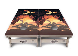 Mountain Sunset Cornhole Boards - Professional Tournament Series by Cornhole Solutions, custom cornhole board detail photo 13