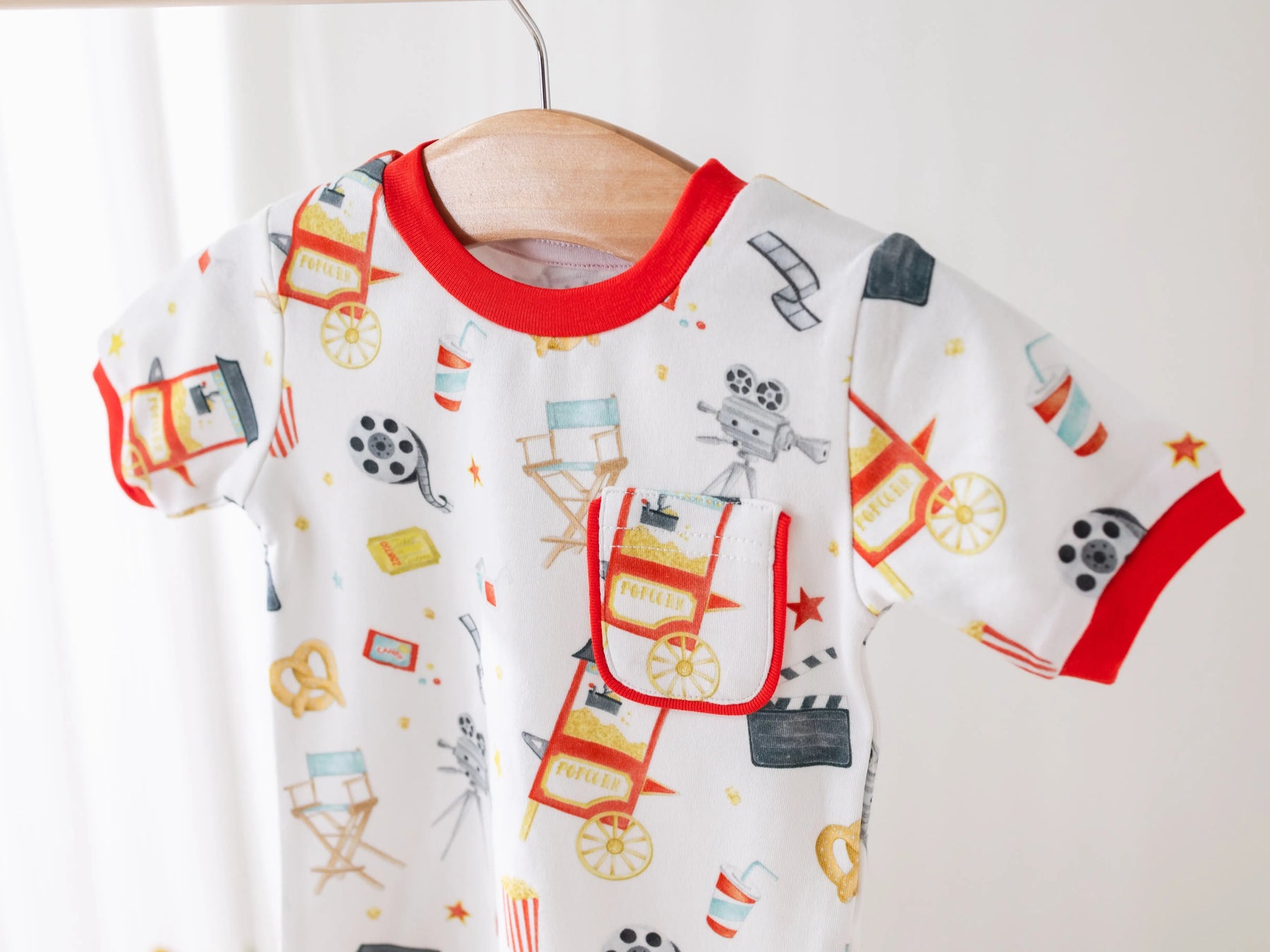 Movie Night Organic Cotton Pajamas by Nola Tawk, Southern food gift detail photo 6