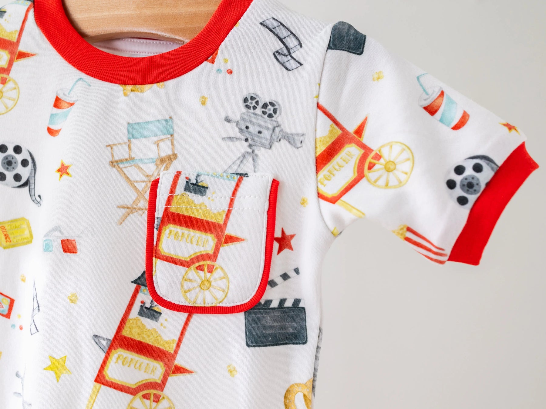 Movie Night Organic Cotton Pajamas by Nola Tawk, Southern food gift detail photo 7