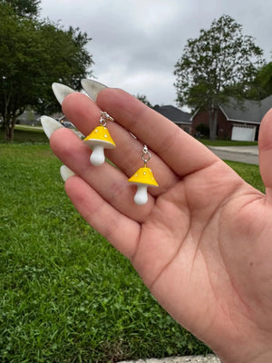 Mushroom Earrings | Cottagecore Fairycore Jewelry Gift by Mushroom Lady Co, handmade jewelry detail photo 7