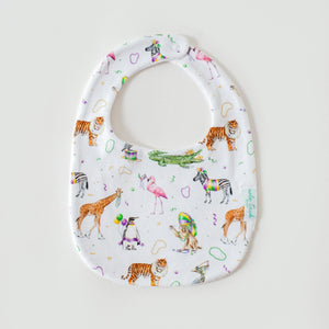 My First Game Day - Arkansas Organic Cotton Baby Bib by Nola Tawk, children's boutique clothing detail photo 2