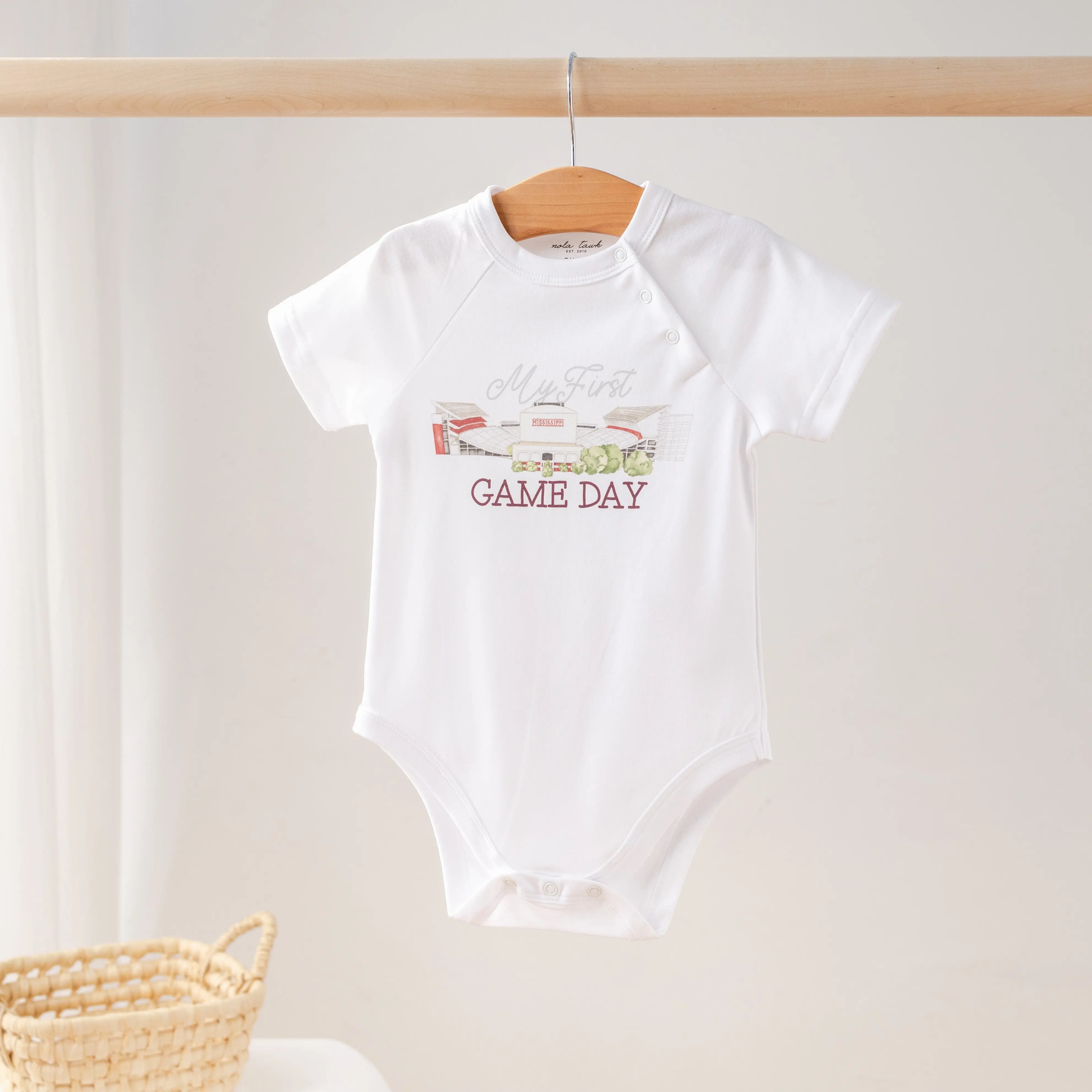 My First Game Day - Mississippi Organic Cotton Onesie Nola Tawk