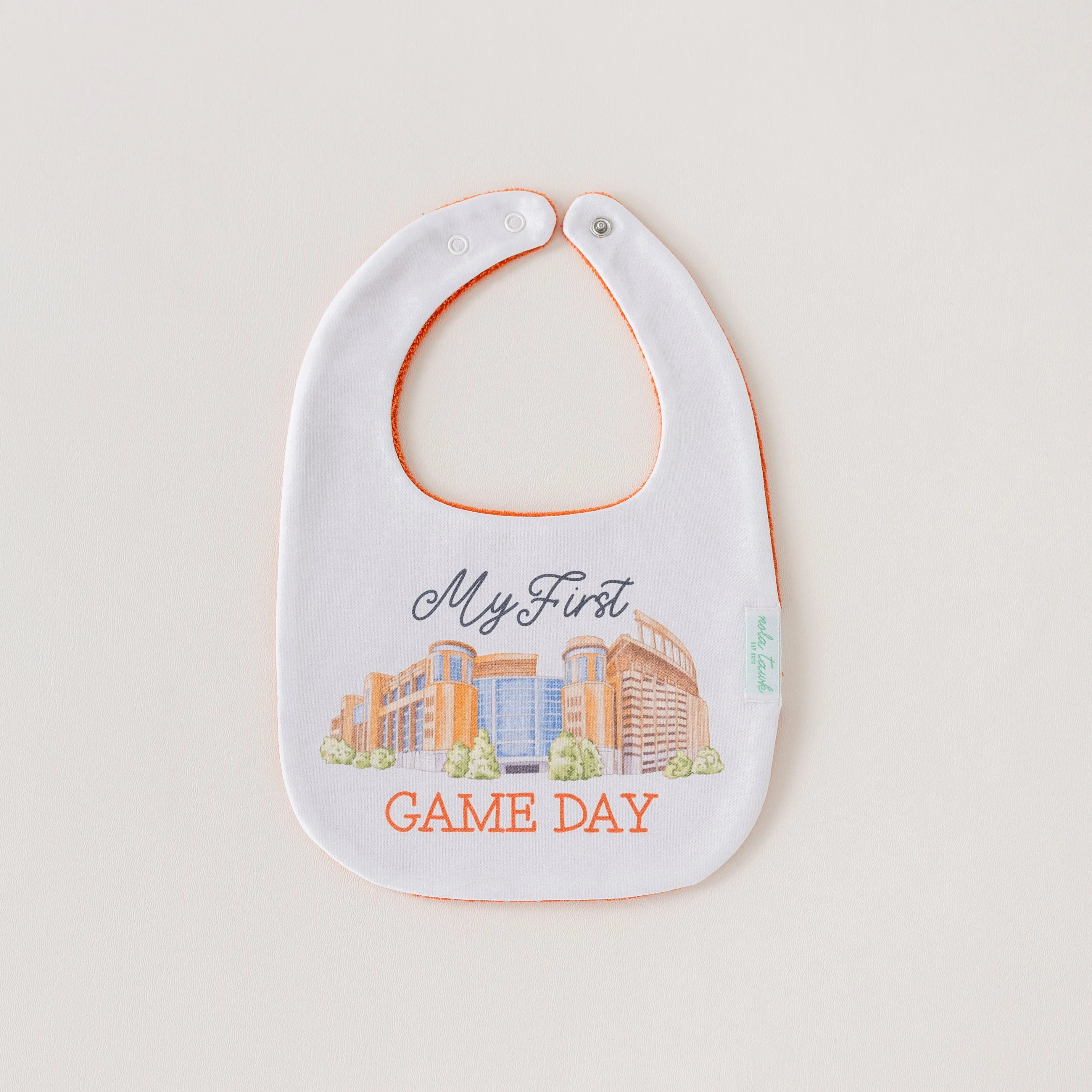 My First Game Day - Texas Organic Cotton Baby Bib Nola Tawk