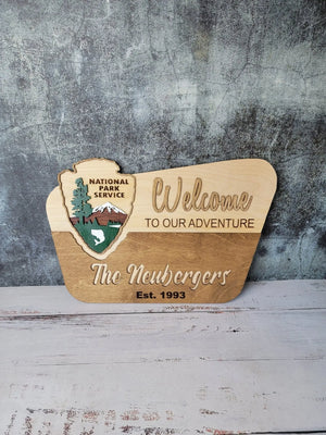 National Park Service Welcome Sign by EverLee Creations, Southern home decor detail photo 7