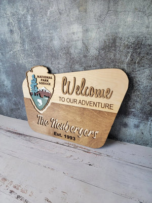 National Park Service Welcome Sign by EverLee Creations, Southern home decor detail photo 8