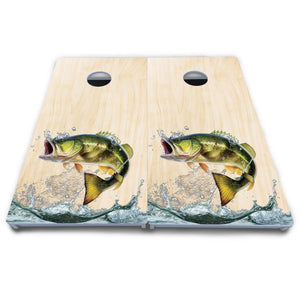 Natural Deer & Fish Cornhole Boards - All Weather Series by Cornhole Solutions, custom cornhole board detail photo 7